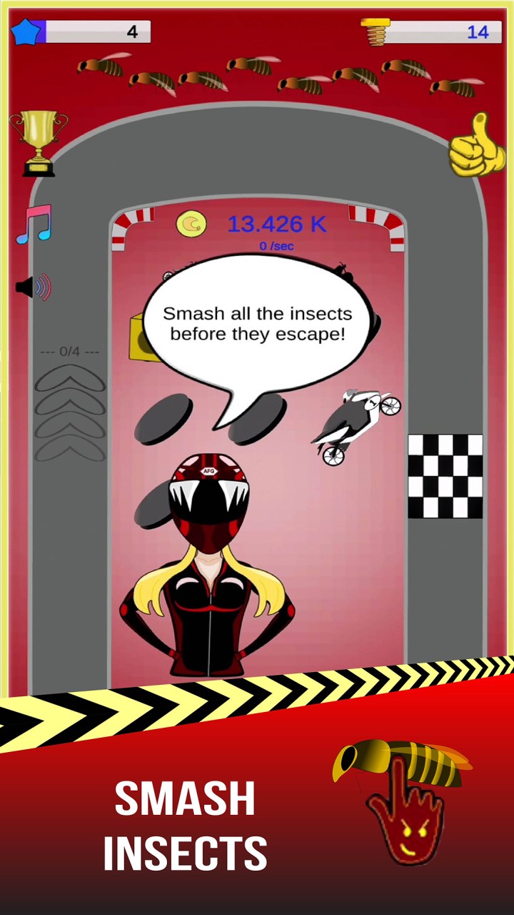 Merge Motorcycles - Smash Insects screenshot image smash insects