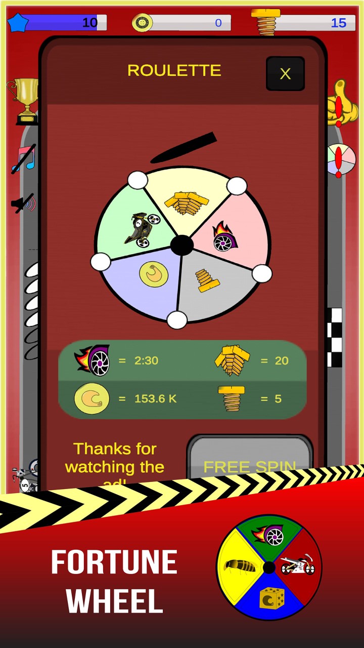 Merge Motorcycles - Smash Insects screenshot image fortune wheel